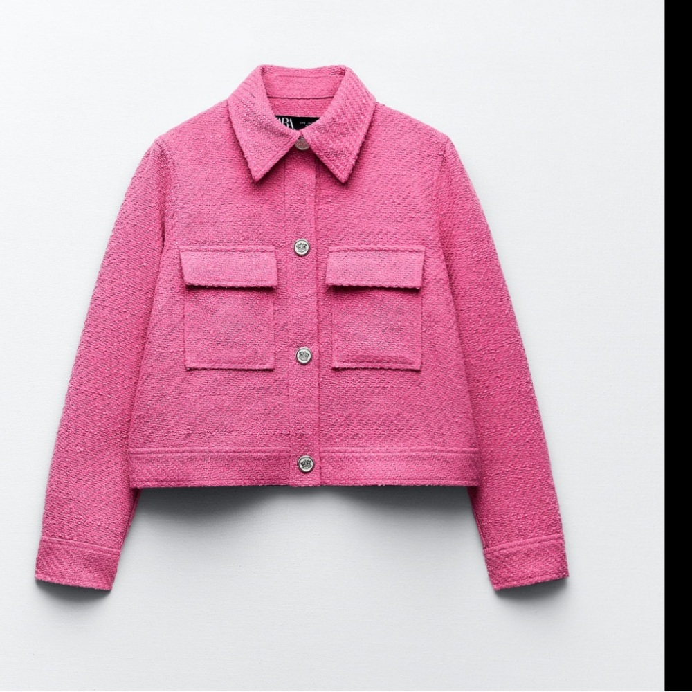 ZARA SHORT TEXTURED JACKET - Picture 5 of 10